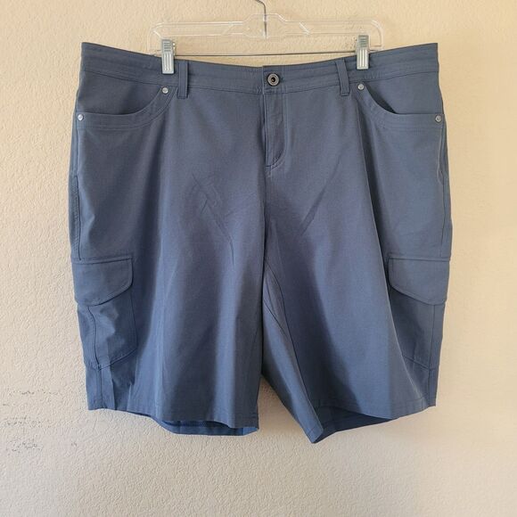 Kuhl Freeflex Women's Cargo 10" Shorts Size 20W Plus Blue Curve Stretch Outdoors - Picture 1 of 8